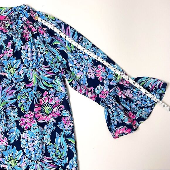 Lilly Pulitzer Women's Dakota Blouse Top In Pineapple Paradise Size S - Picture 11 of 11